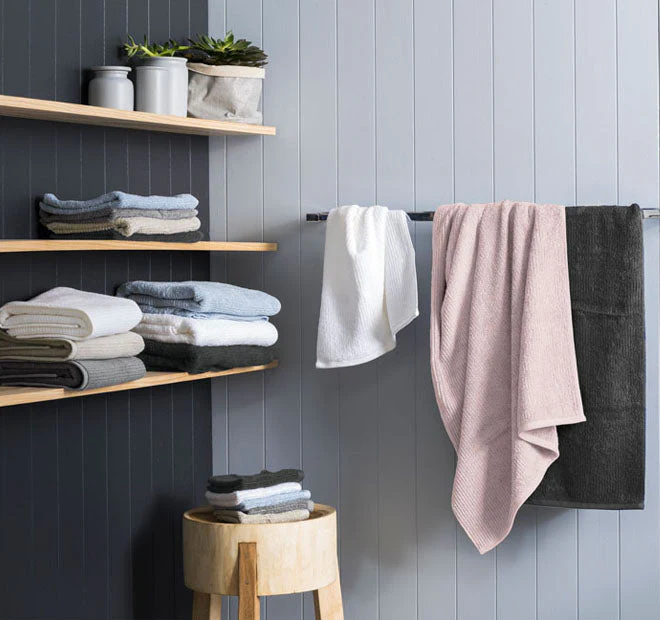 Reed 550GSM Cotton Bath Towel Range White - Image 4