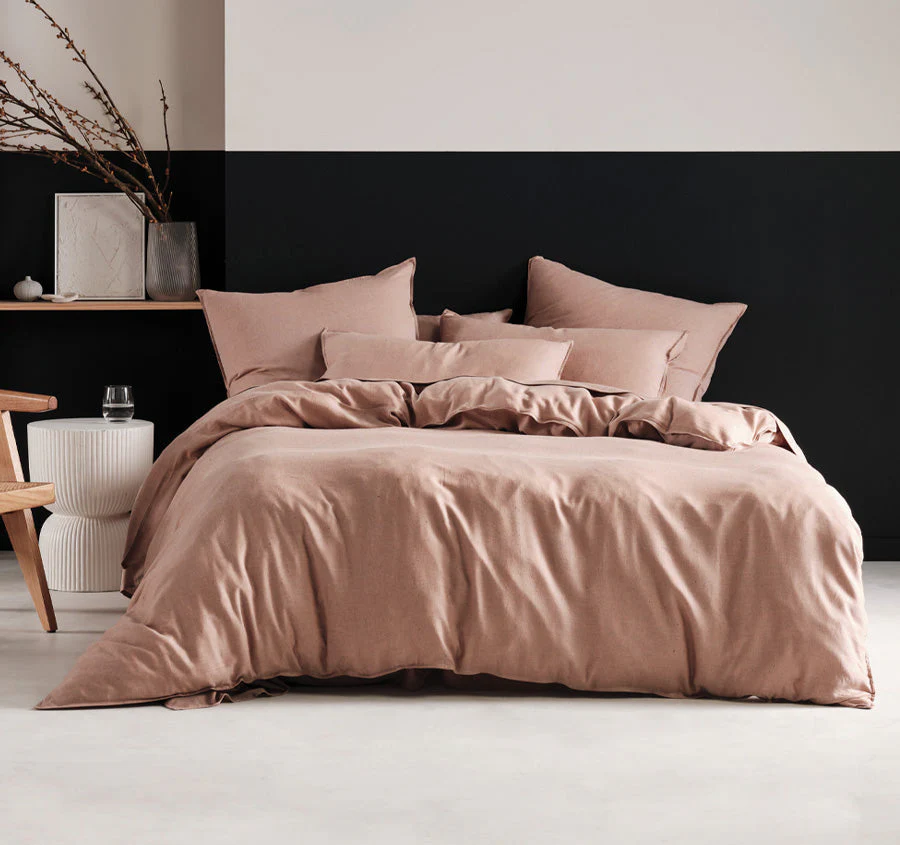 ReJeaneration Rialta Quilt Cover Set Range Rust