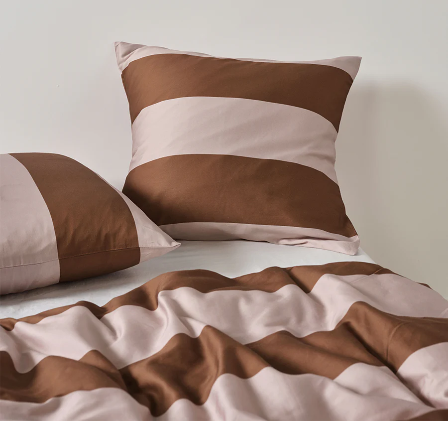 Rugby Stripe European Pillowcase Orchid - Image 3