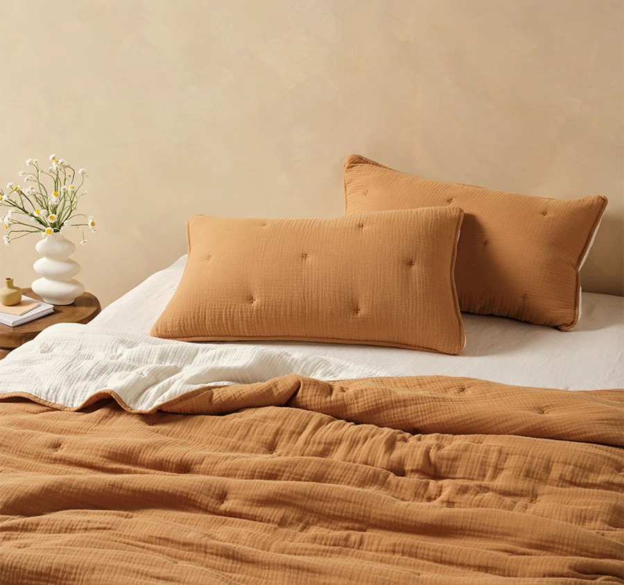 Somerset Standard Pillow Sham Pair Cinnamon - Image 3