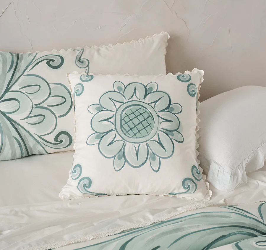 Thalia 48x48cm Filled Cushion Blue - Image 3