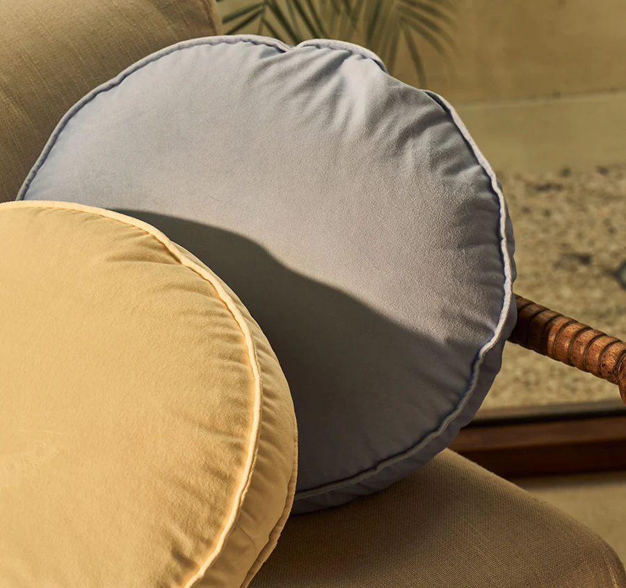 Toro 43cm Round Filled Cushion Butter - Image 4