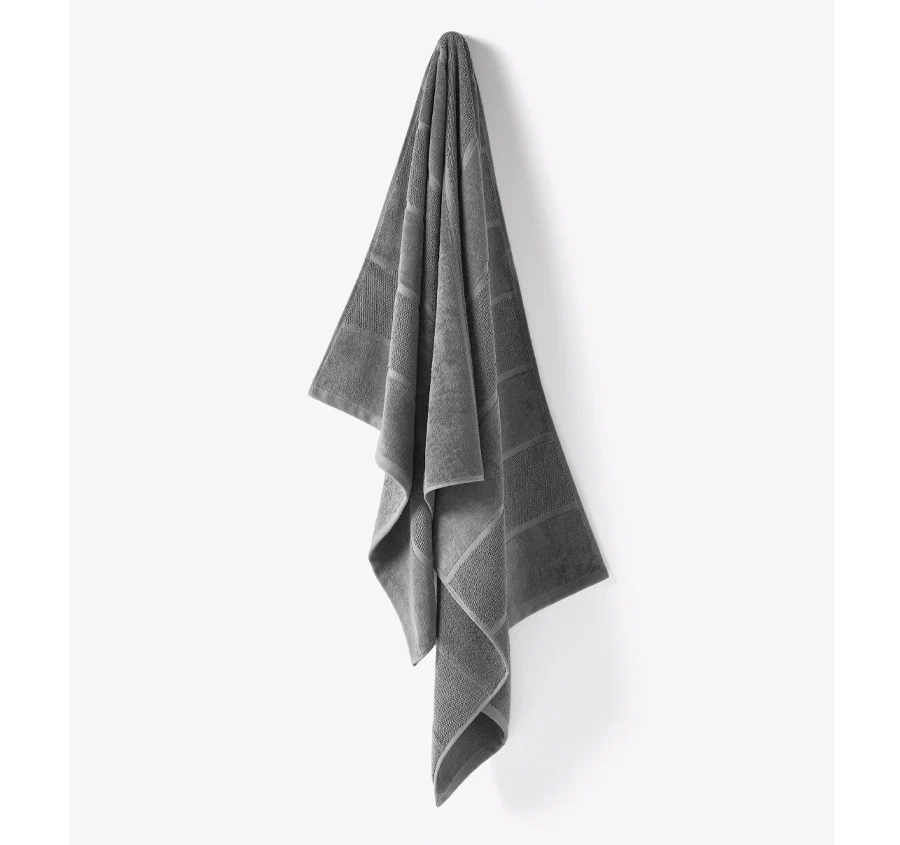 Velour Stripe 550GSM Bath Towel Range Ash - Image 3