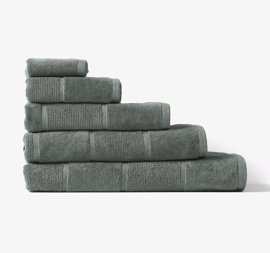 Velour Stripe 550GSM Bath Towel Range Storm