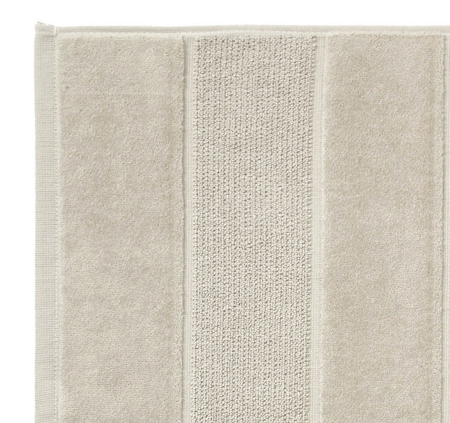 Velour Stripe 800GSM Bath Mat Moonbeam - Image 2