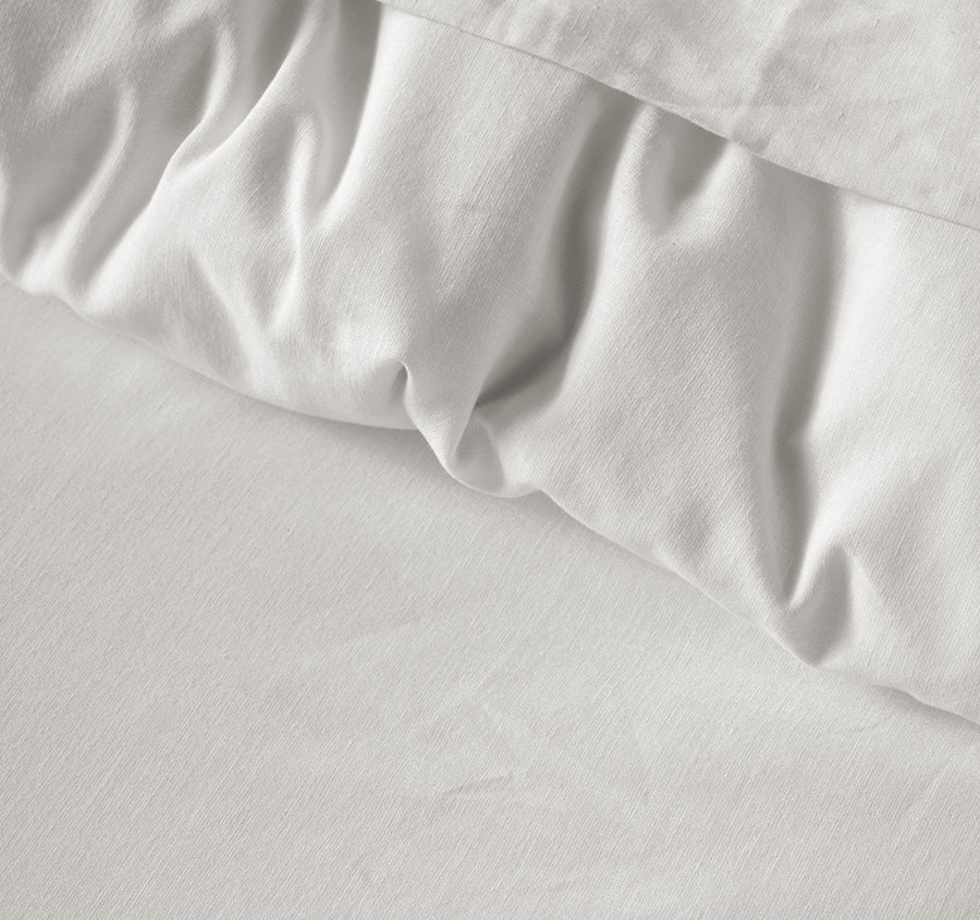 Vintage Ruffle Quilt Cover Set Range White - Image 2