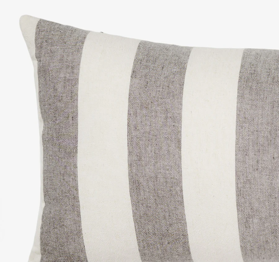 Vintage Stripe 30x90cm Filled Cushion Steel - Image 2