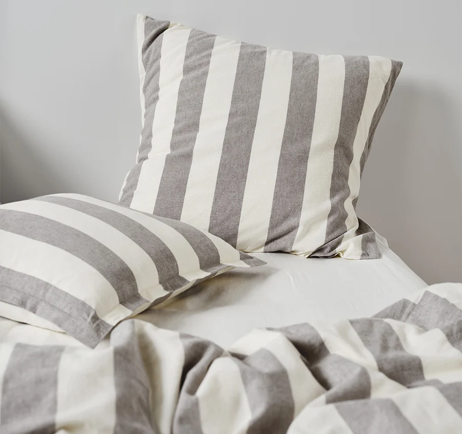 Vintage Stripe European Pillowcase Steel - Image 3