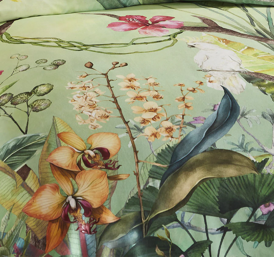 Aviary Quilt Cover Set Range Green - Image 2