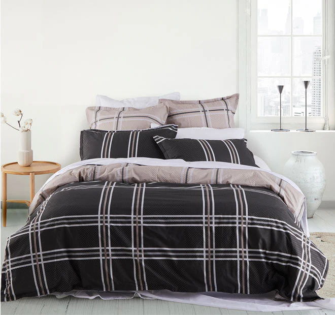 Charlie Quilt Cover Set Range Slate