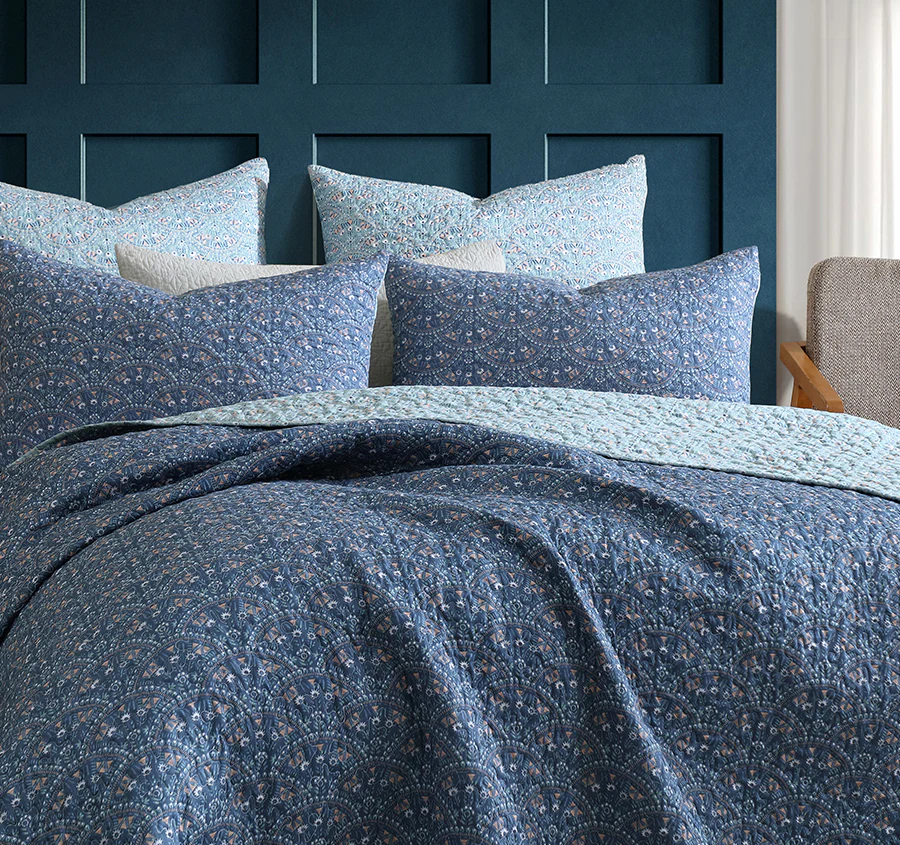 Hazel Coverlet Set Range Indigo - Image 5