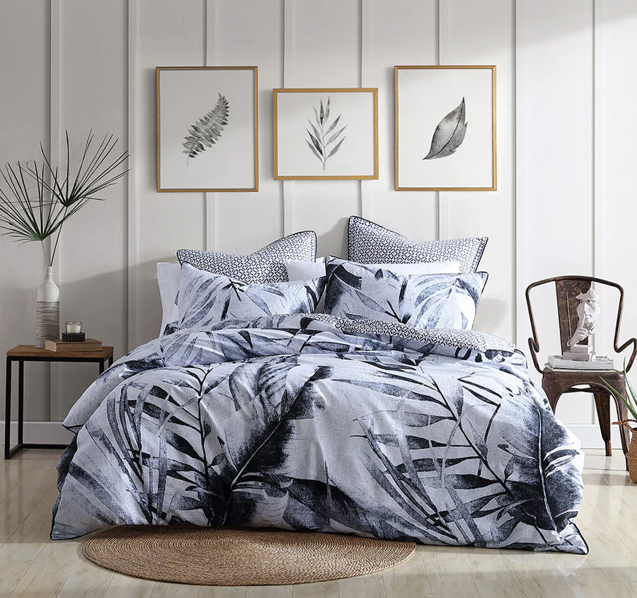 Matira Quilt Cover Set Range Black