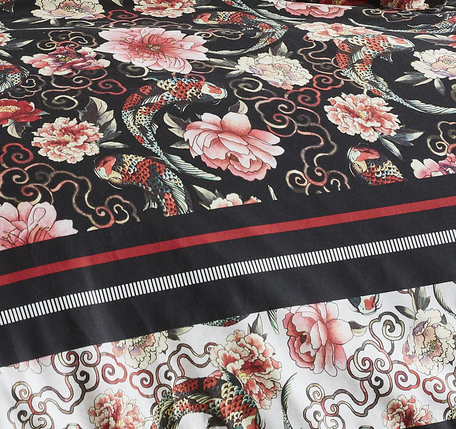 Shanghai Nights Quilt Cover Set Range Black - Image 2