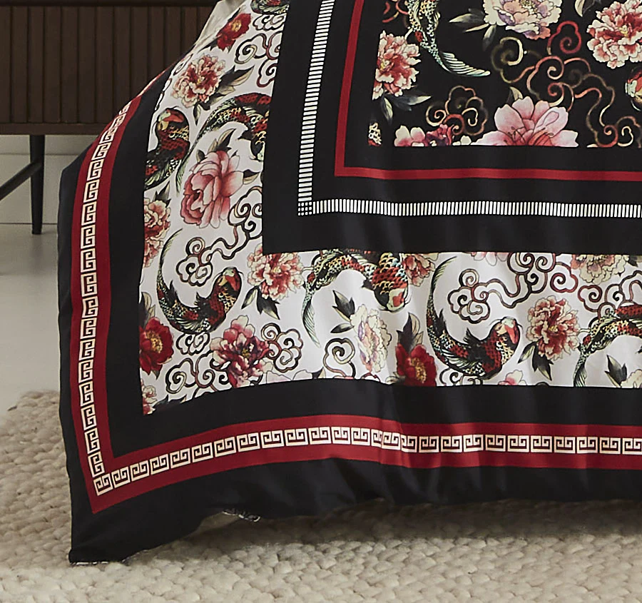 Shanghai Nights Quilt Cover Set Range Black - Image 3