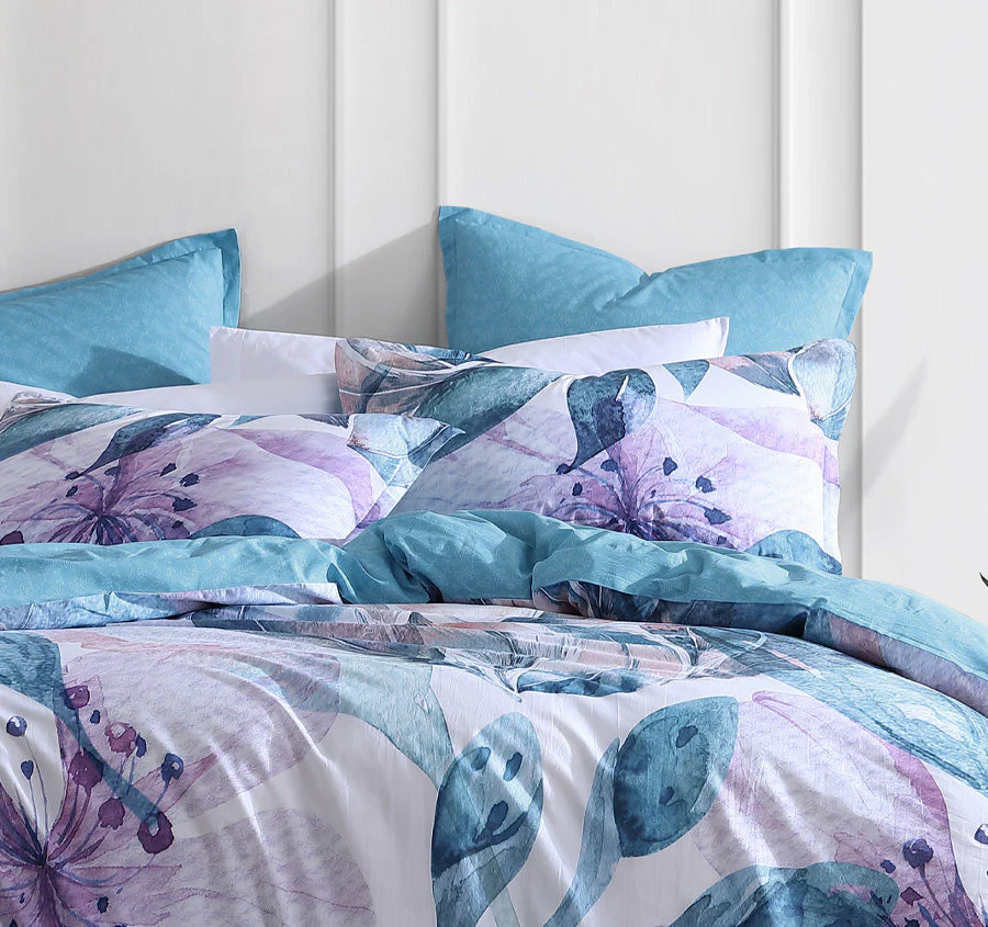 Teagan Quilt Cover Set Range Lilac - Image 4