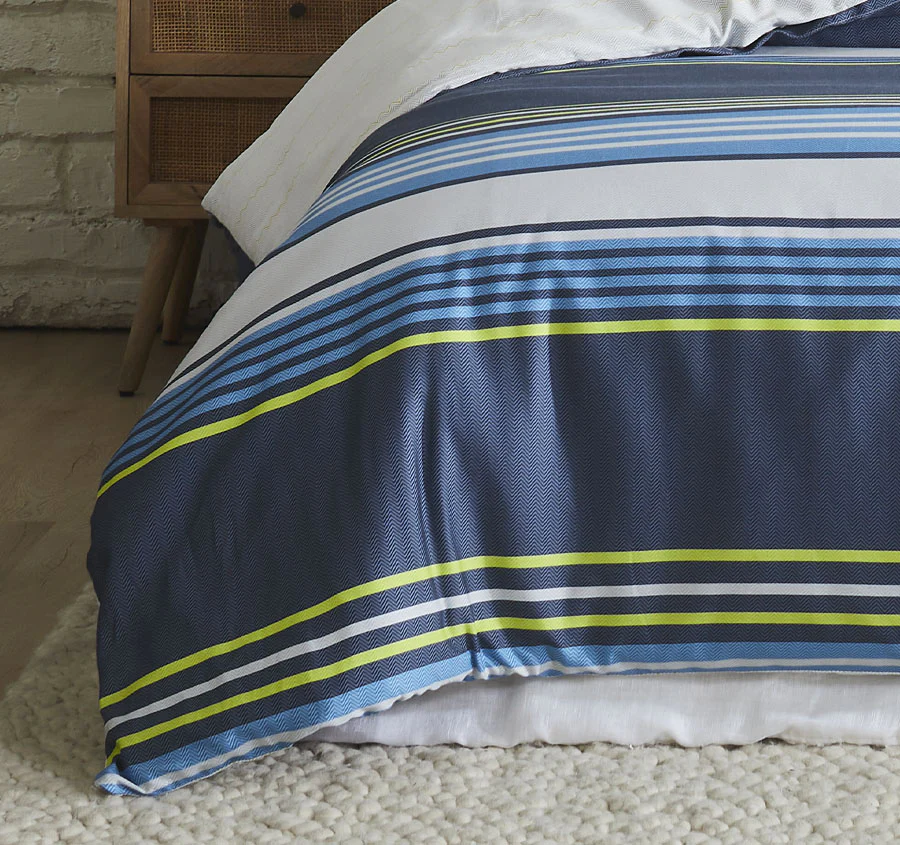 Zayn Quilt Cover Set Range Blue - Image 3