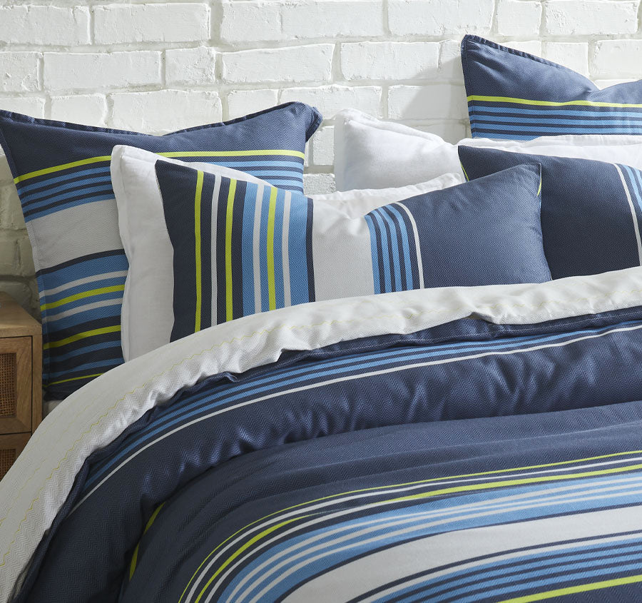 Zayn Quilt Cover Set Range Blue - Image 4
