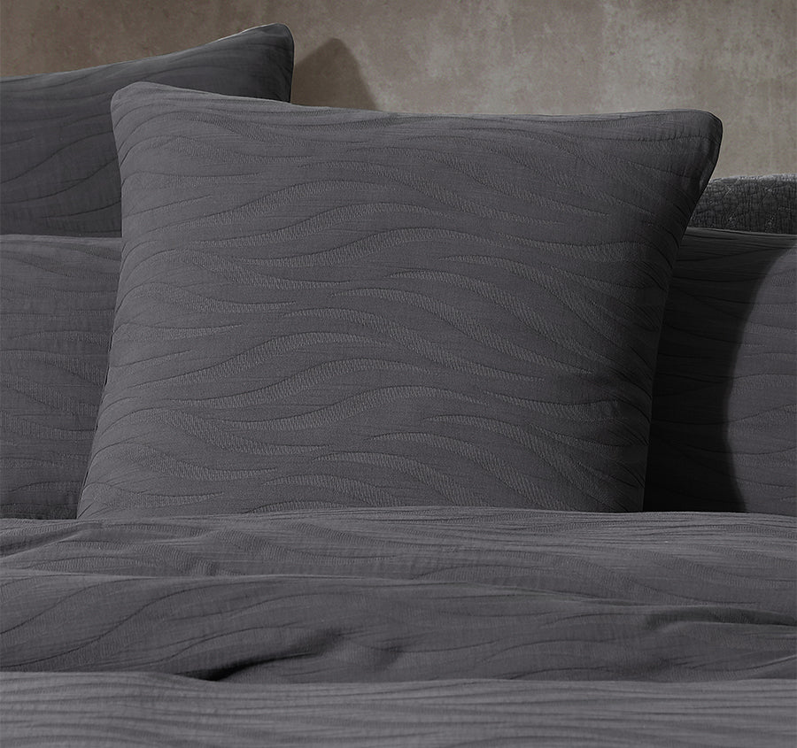 Ariel European Pillowcase Charcoal - Image 3