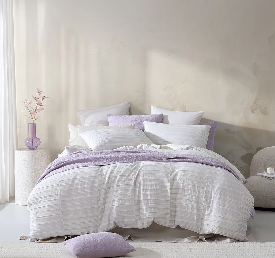 Balmoral Quilt Cover Set Range Lilac