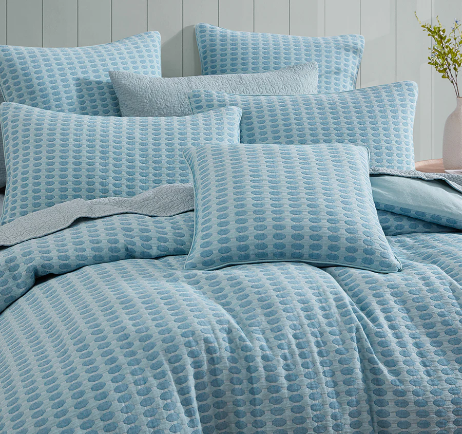 Frankie Quilt Cover Set Range Turquoise - Image 5