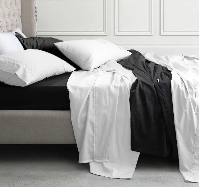 Hotel Grande 400THC Egyptian Cotton Sateen Mega Sheet Set Range Granite - Image 3