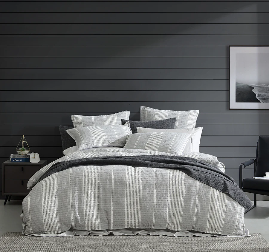 Hurley Quilt Cover Set Range Charcoal