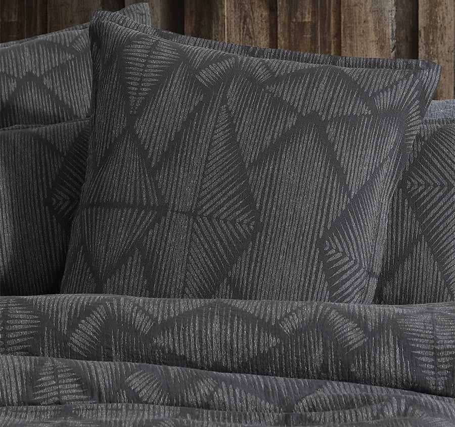Kenya European Pillowcase Charcoal - Image 3