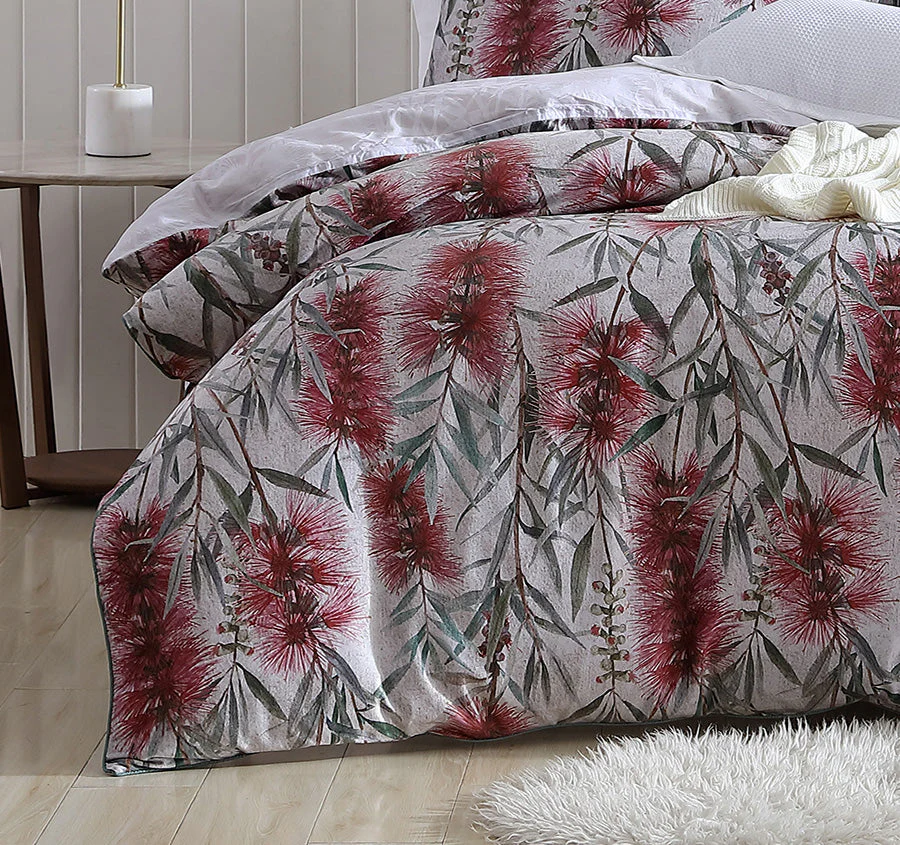 Merindah Quilt Cover Set Range Red - Image 3