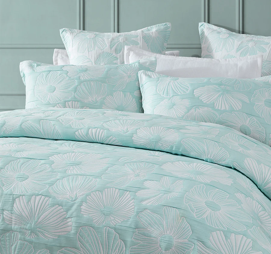 Poppi Quilt Cover Set Range Aqua - Image 5