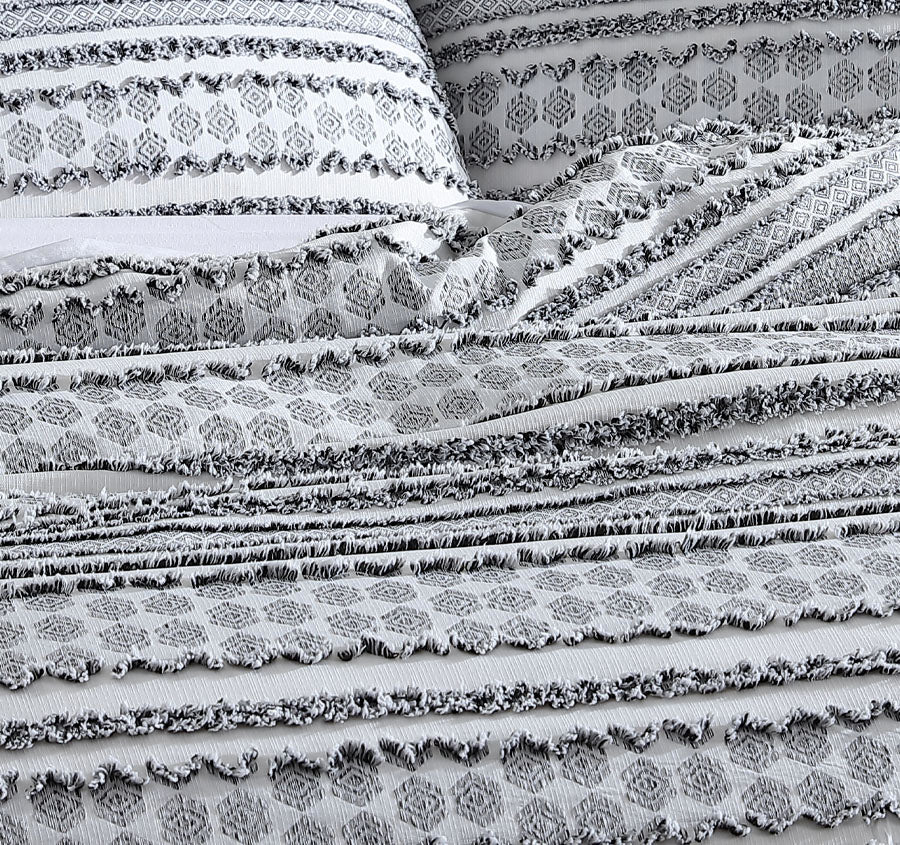 Zanda Quilt Cover Set Range Smoke - Image 2