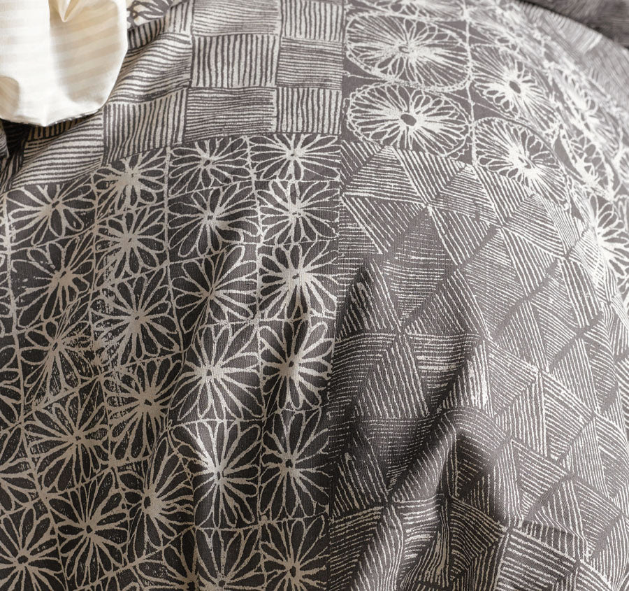Marla Quilt Cover Set Range Charcoal - Image 2
