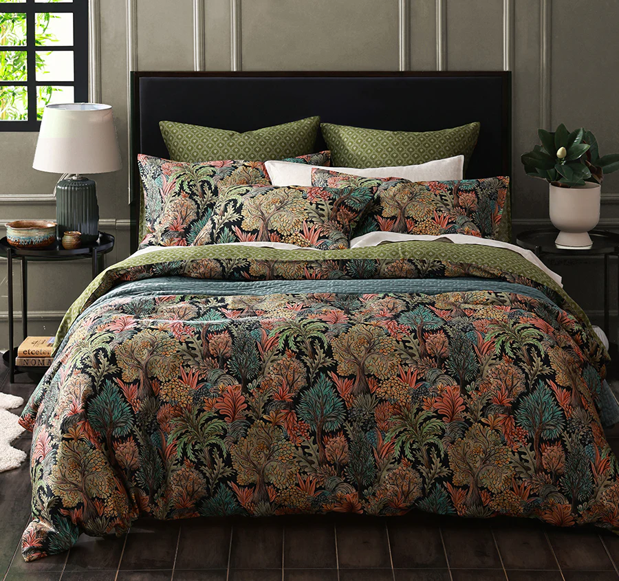 Anders Quilt Cover Set Range Green