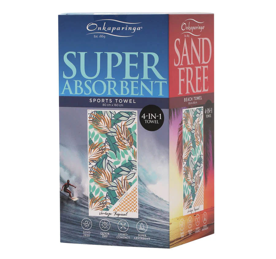 Sand Free 80x160cm Towel 4 in 1 Vintage Tropical - Image 5