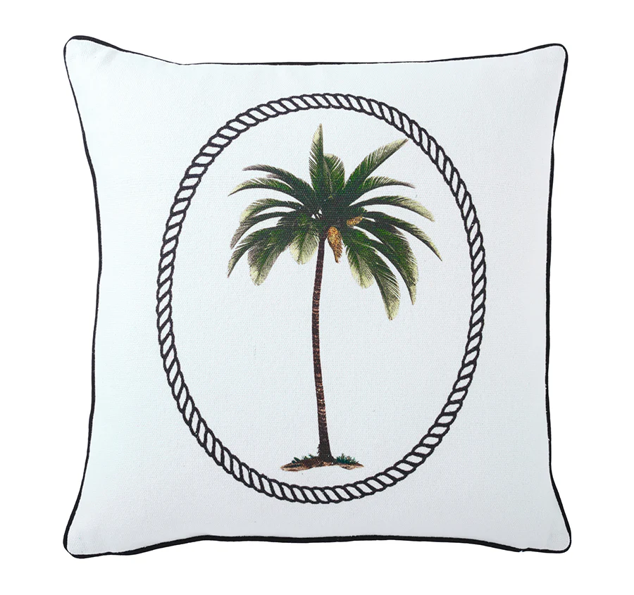 Bahama Palm Royale 50x50cm Filled Cushion Green