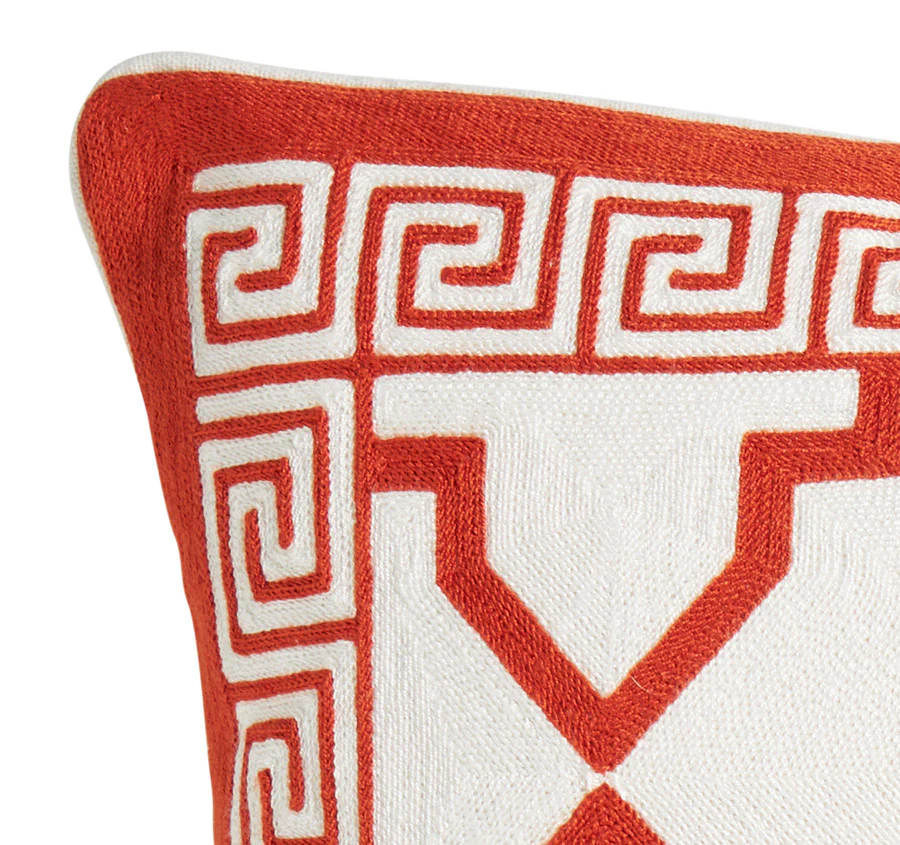 Barbados Lattice 50x50cm Filled Cushion Orange - Image 2