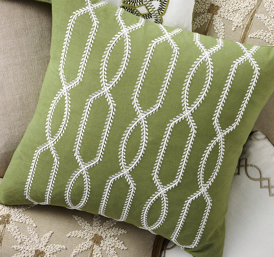 Cayman Lattice 50x50cm Filled Cushion Green - Image 3
