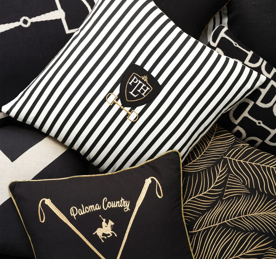 Country Polo 50x50cm Filled Cushion Black - Image 5