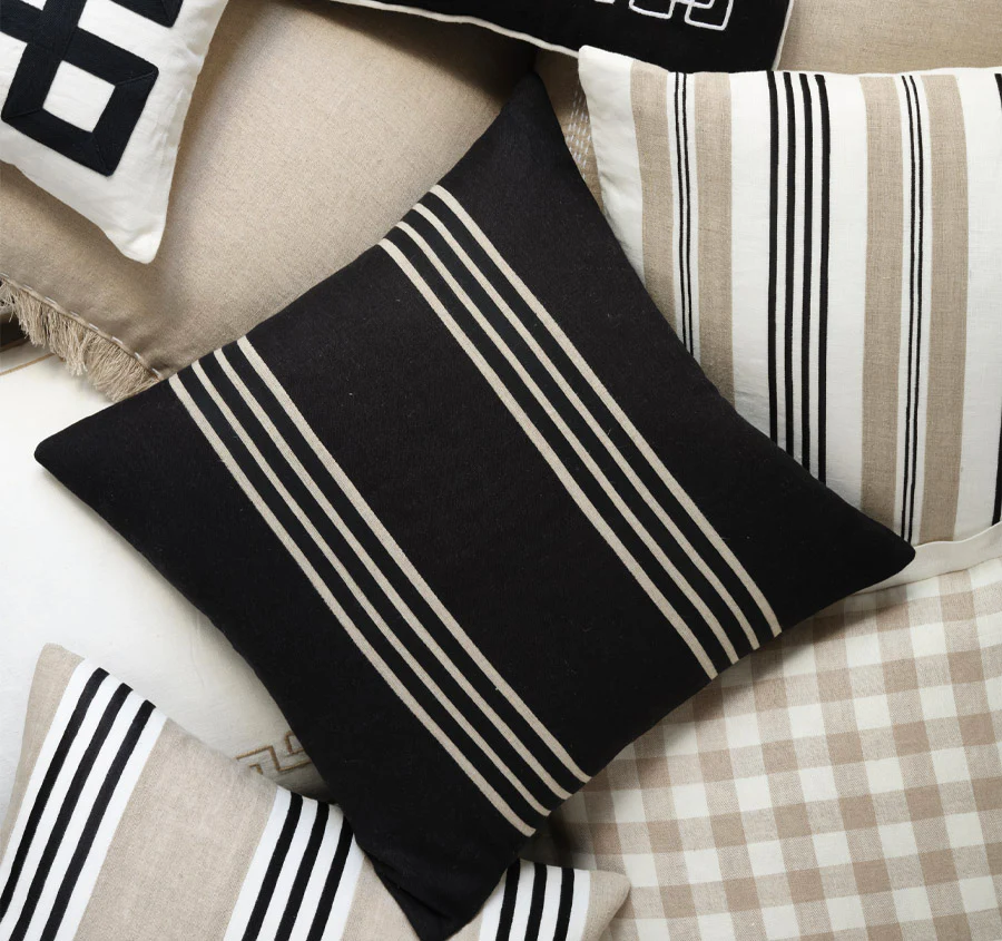 Linen Chateau 50x50cm Filled Cushion Black - Image 4