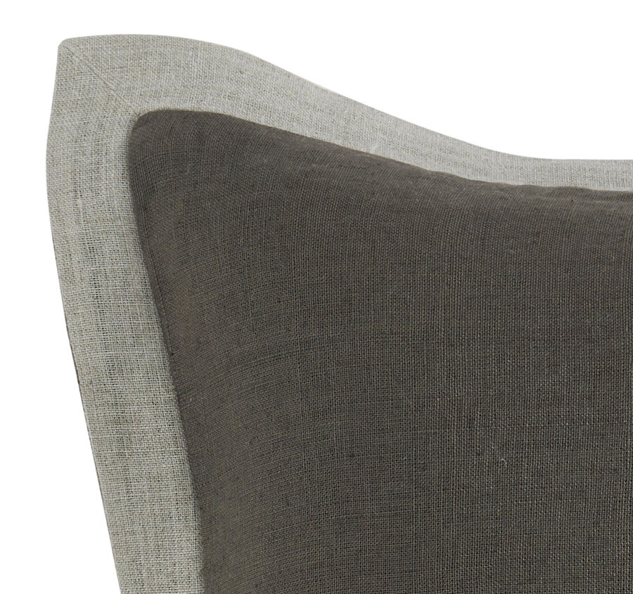 Linen Palma 55x55cm Filled Cushion Olive - Image 2
