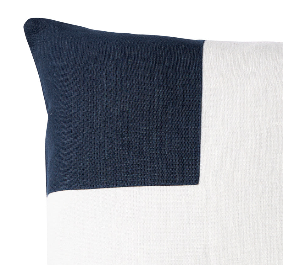 Linen Riva 50x50cm Filled Cushion Navy - Image 2