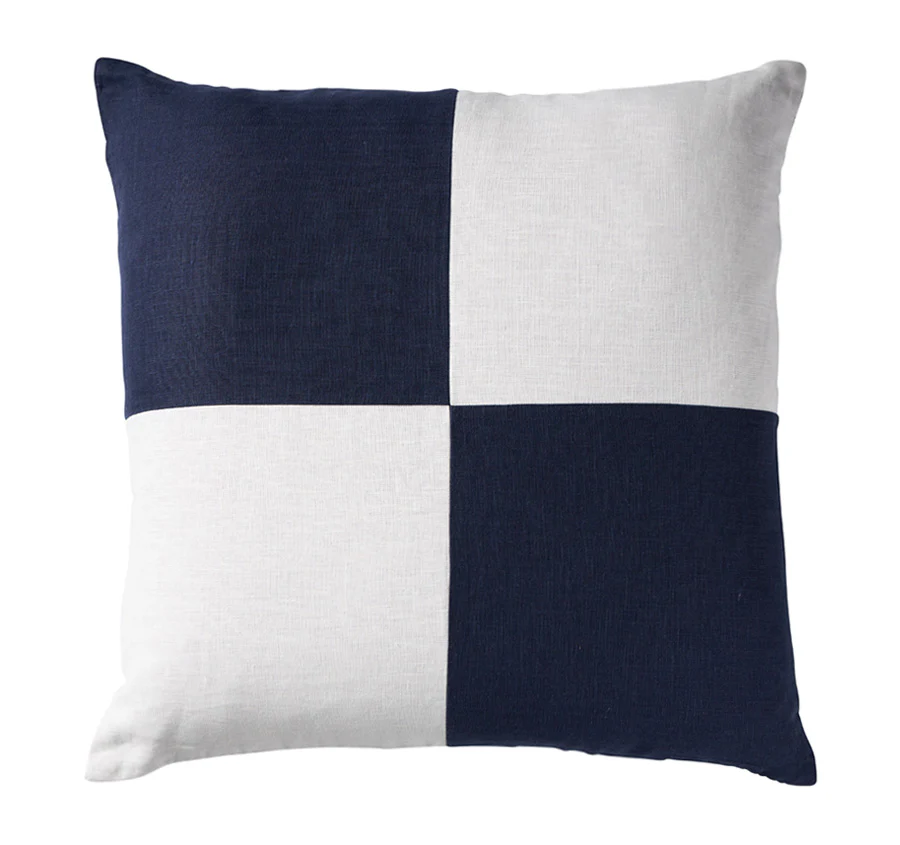 Linen Squares 60x60cm Filled Cushion Navy