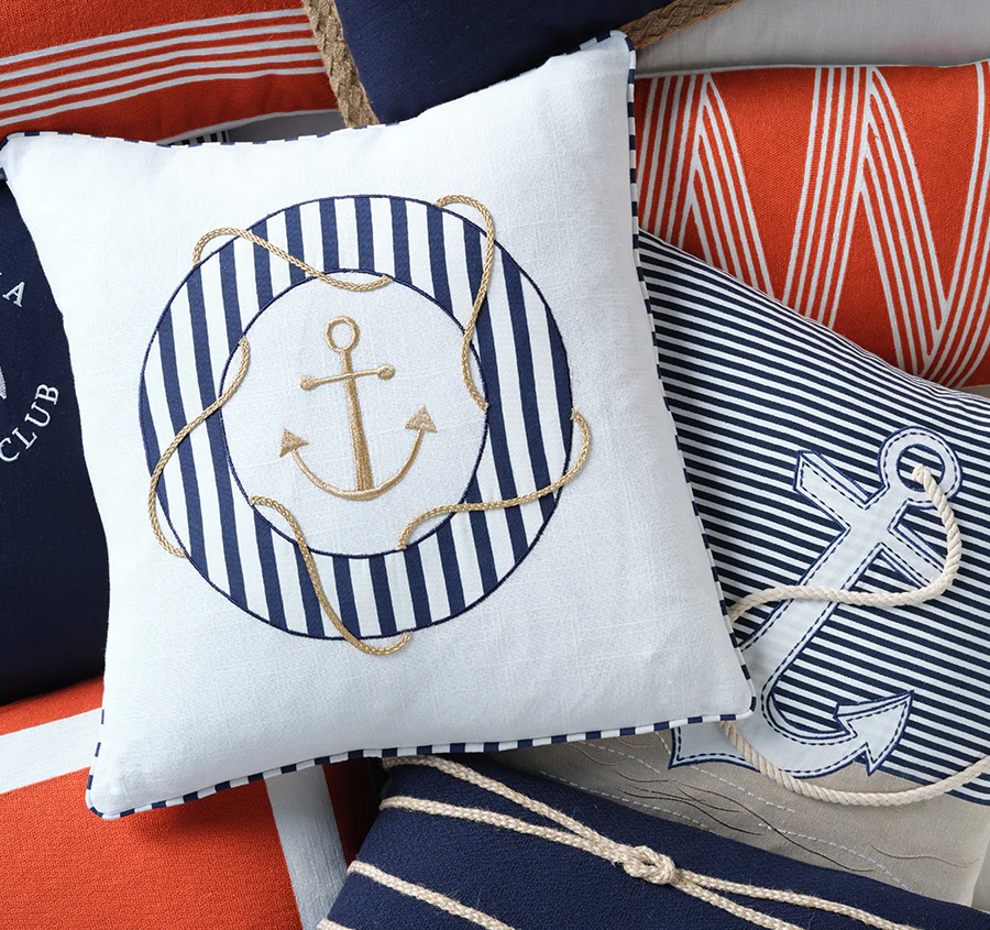 Montauk Anchor 50x50cm Filled Cushion Navy - Image 3