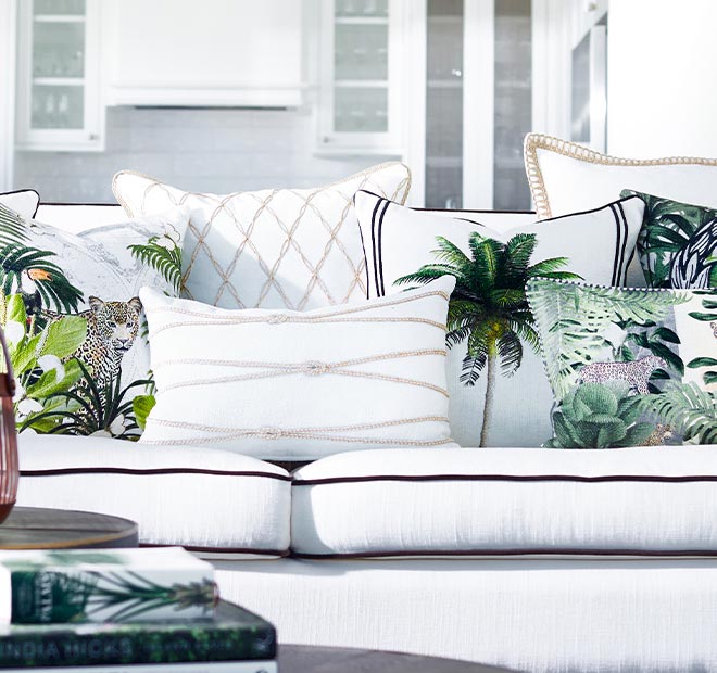 Mykonos Rope 30x50cm Filled Cushion White - Image 2