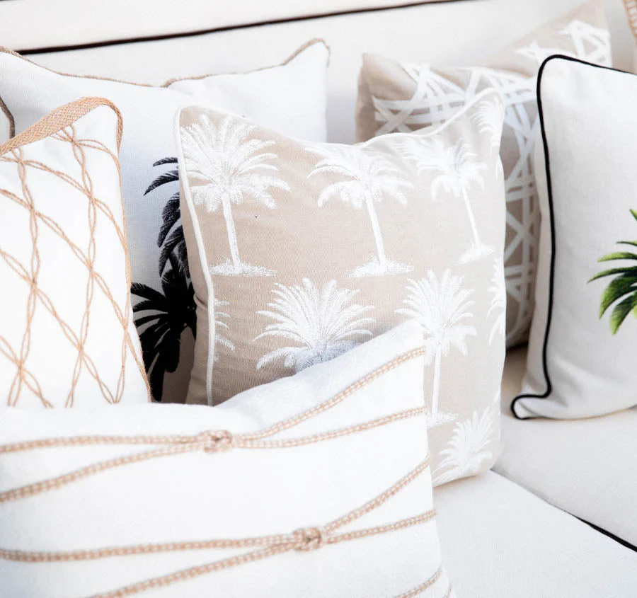 Mykonos Rope 30x50cm Filled Cushion White - Image 4