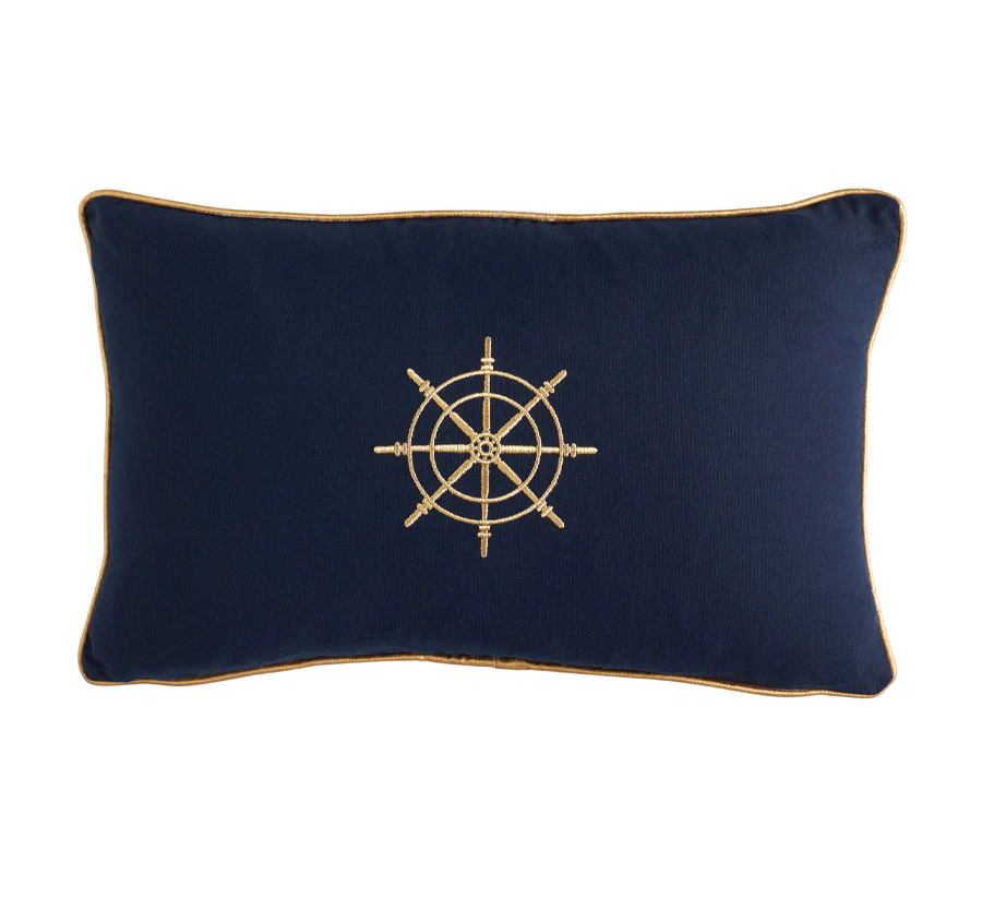 Nautical 30x50cm Filled Cushion Navy