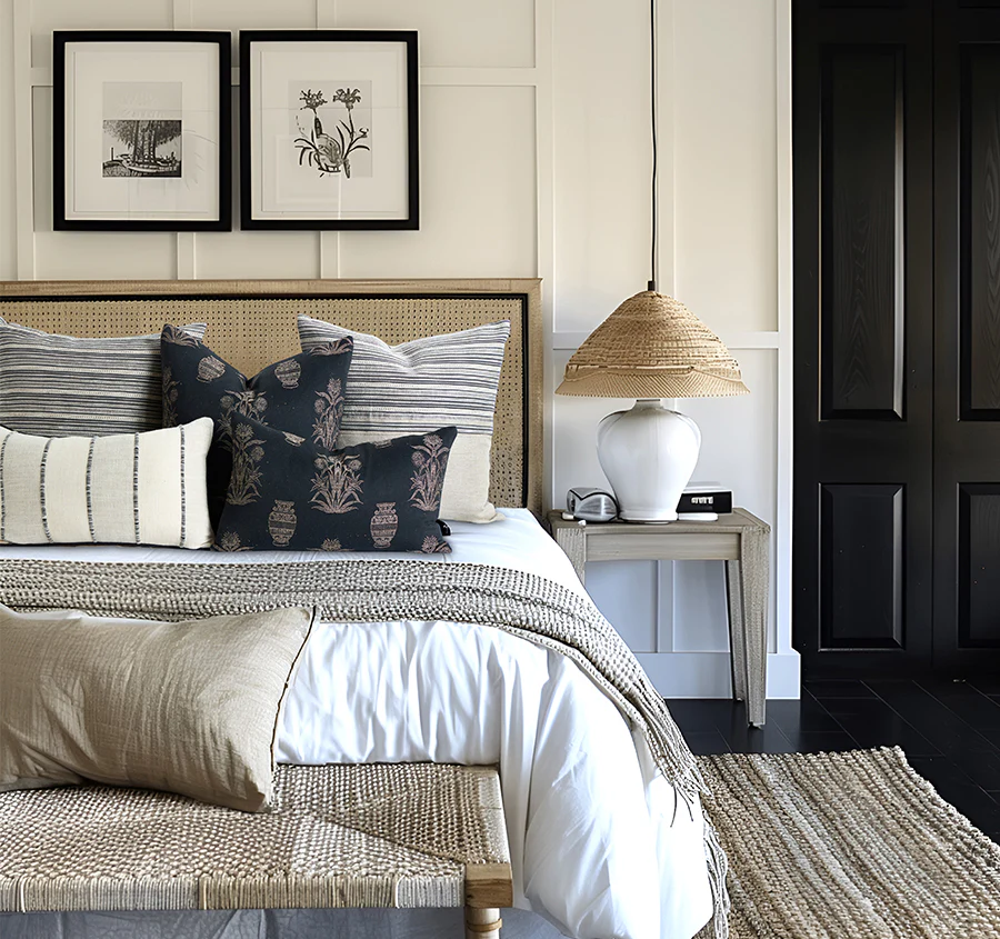 Olympia Palm 50x50cm Filled Cushion Black - Image 4