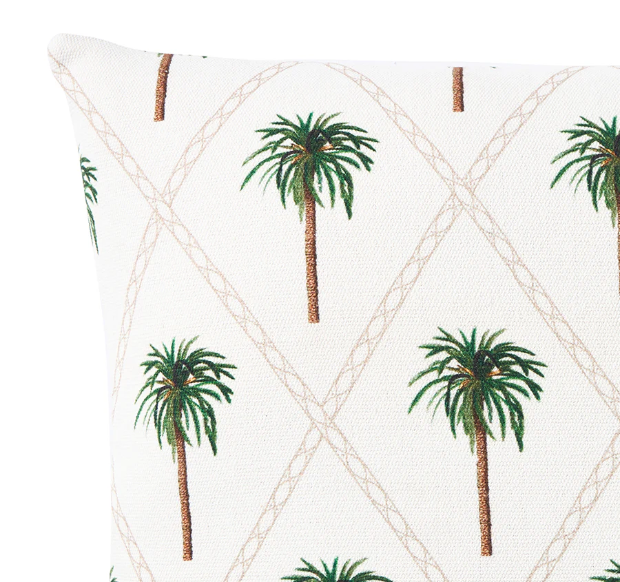 Palmy Bahama 50x50cm Filled Cushion Green and White - Image 2