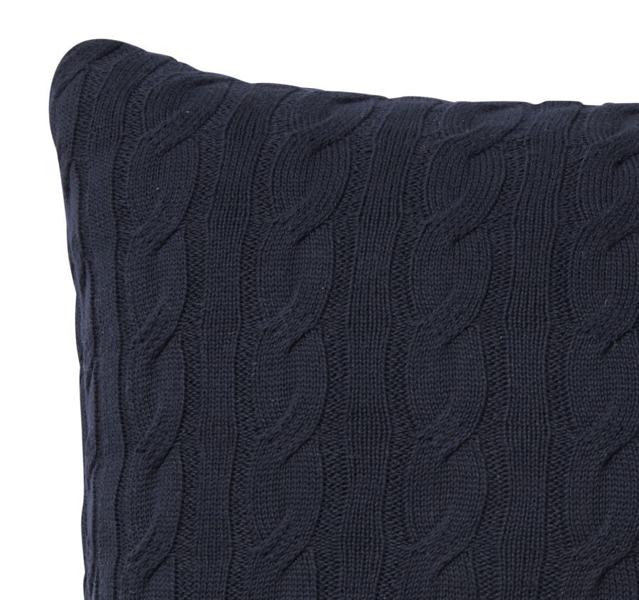 Paloma Cable Knit 50x50cm Filled Cushion Navy - Image 2