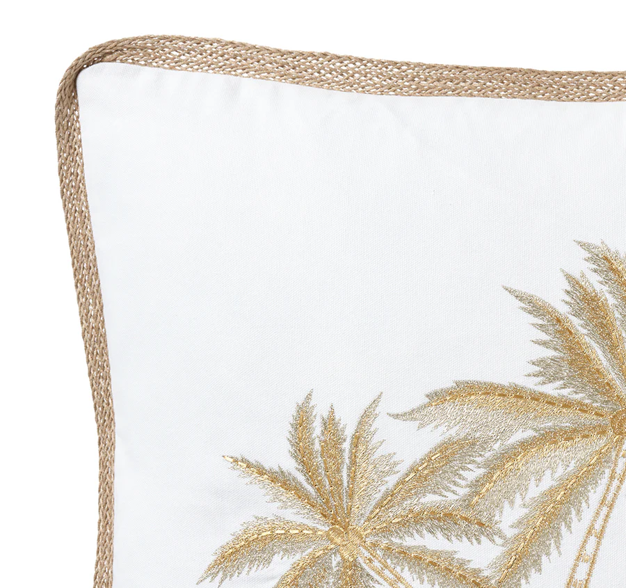 Royal Mirage Palms 50x50cm Filled Cushion White - Image 2
