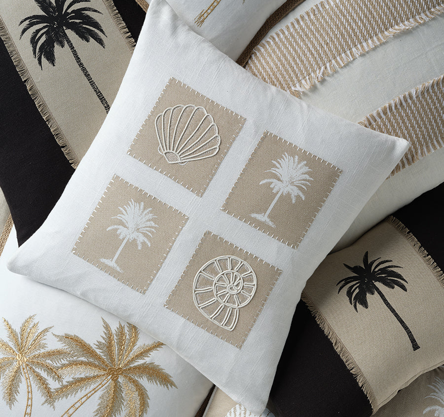Royal Mirage Palms 50x50cm Filled Cushion White - Image 3
